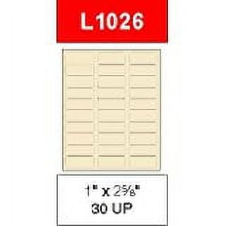 2 5/8" x 1" Pastel Buff Labels for Laser Printers, Inkjet Printers or Copier Machines. (GL1026PBF)