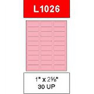2 5/8" x 1" Pastel Pink Labels for Laser Printers, Inkjet Printers or Copier Machines. (GL1026PP)