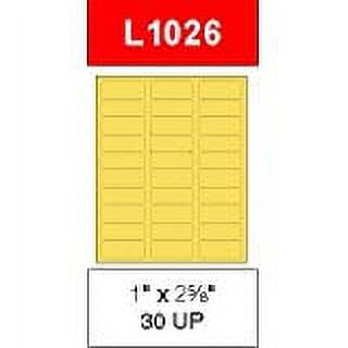 2 5/8" x 1" Pastel Yellow Labels for Laser Printers, Inkjet Printers or Copier Machines. (GL1026PY)