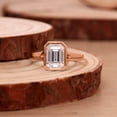 2.5 CT Emerald Moissanite Ring - Elegant Split Shank Cathedral Setting ...
