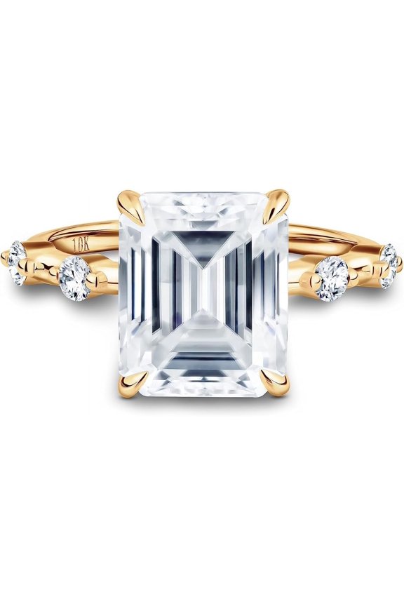 2.5 CT Radiant Cut Moissanite Ring Solitaire Radiant Cut Moissanite Single Stone Latest Bridal Ring