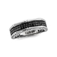 thumbnail image 1 of Gem & Harmony 2/5 Carat (Ctw) Black Diamond Band Ring in Sterling Silver for Men, 1 of 5