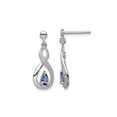 thumbnail image 1 of 2/5 Carat (Ctw) Tanzanite Infinity Drop Earrings in Sterling Silver for Women, 1 of 4
