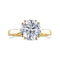 2.5 Carat E VS1 Lab Grown Diamond Engagement Ring 14k Yellow IGI Certified