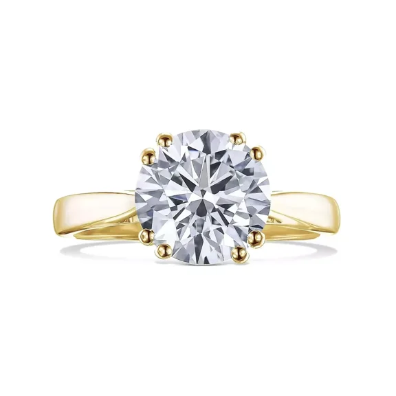 2.5 Carat E VS1 Lab Grown Diamond Engagement Ring 14k Yellow IGI Certified