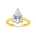 thumbnail image 1 of 2.5 Carat Golden Moissanite Rings for Women D Color VVS1 925 Sterling Silver Pear Cut Moissanite Wedding Bands Simulated Diamond Rings Lab Created Diamond Engagement Rings, 1 of 1