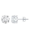 thumbnail image 1 of Rosec Jewels Lab Grown Diamond Stud Earrings With Screw on Back - 2 Carat - EF-VS Grade, 18K White Gold, 1 of 7
