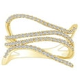 thumbnail image 1 of AFFY 2/5 Carat Round Shape White Natural Diamond Swirl Fashion Ring In 10K Solid Yellow Gold (0.40 Cttw), 1 of 1