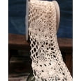 thumbnail image 1 of 2.5" Crochet Lace Ribbon Floral Trim Pattern Gift Wrap Decor Ideas 10 Yard Roll - Ivory, 1 of 2