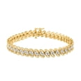 thumbnail image 1 of 2.5 Ct Diamond Tennis Bracelet, 14K Gold plated Diamond Bracelet, 14Kt Gold Genuine Natural Diamond Bracelet, Beautiful Diamond Bracelet, 1 of 4