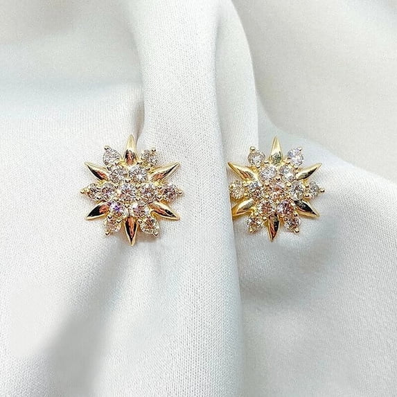 2.5 Ct Round Cut Simulated Diamond Wedding Stud Earrings 14k Yellow Gold Plated