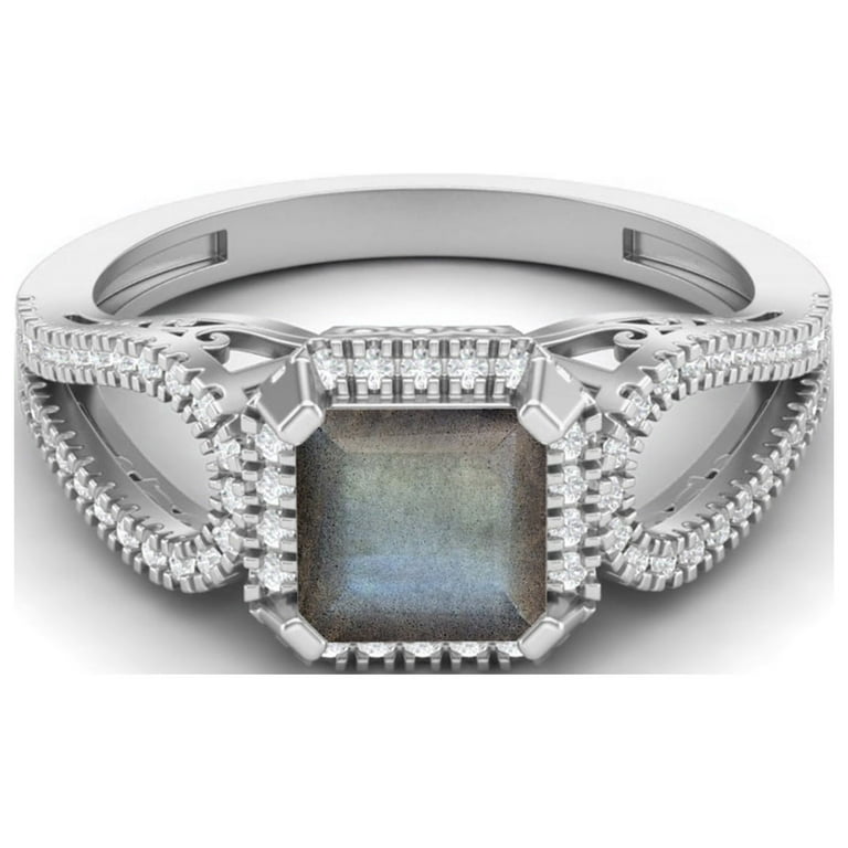 Women Labradorite Ring 925 Sterling Silver Ring Engagement 