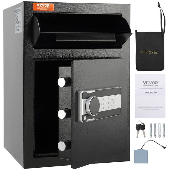 2.5 Cub. Ft. Business Safe with Digital Lock & Drop Slot - Secure Cash Depository for Home, Office (20.27" L x 13.97" W x 13.97" H)