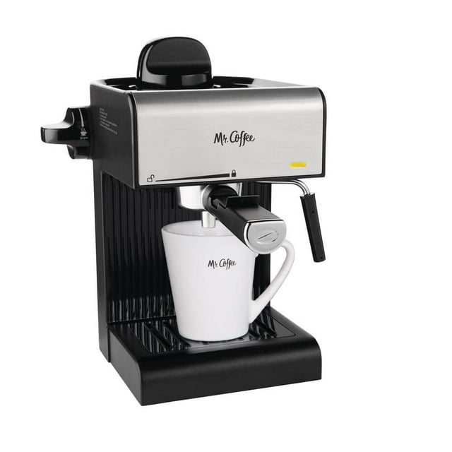 2.5Cup Black Drip Coffee Maker, Steam Espresso Machine, Cappuccino and