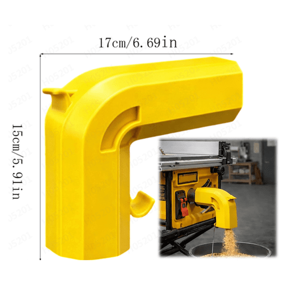 2.5" Dual Port Dust Extraction Connector, 62-66mm Universal Snap-On Adapter for DeWALT DWE7485 DW745 DWE7491 Table Saws, ABS Workshop Tool Accessory