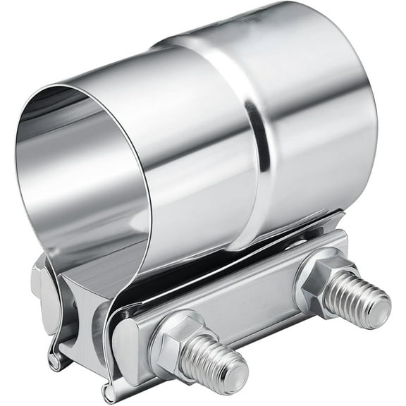 2.5'' Exhaust Clamp,Lap Joint Band Clamp Stainless Steel for Pipes,Mufflers,Catalytic Converters (1, 2.5 inch)
