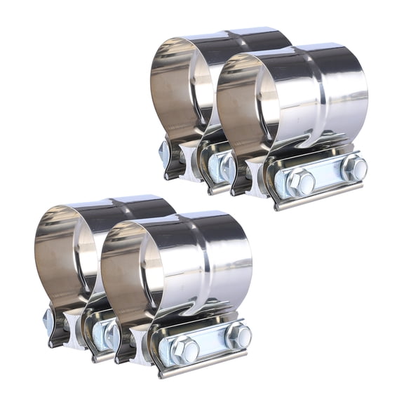 2.5" Exhaust Stainless Steel Clamp Lap Joint Exhaust Band Clamps 4 pcs