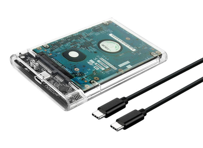 2.5'' External Hard Drive Enclosure USB 3.0 to SATA III Tool-Free Clear ...
