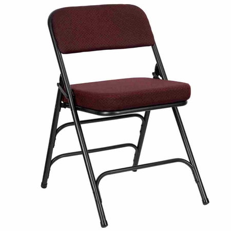 2.5" Fabric Cushion Folding Metal Chair with Steel Frame by Chivari