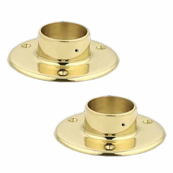 2 5" Floor Flange Solid Brass Fits 2" Tubing Bracket | Renovator's Supply