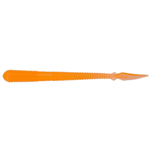 2.5" Freaky Frank's Worm, Buffalo Fork Orange (10 Pack)