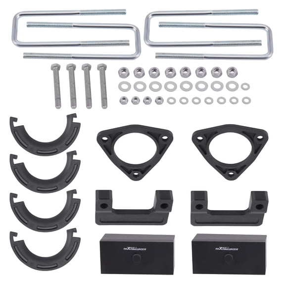 2.5" Front Suspension Leveling Kit for Chevy Silverado 1500 & GMC Sierra 1500 2007-2018 4WD/RWD, Reinforced Nylon Lift Spacers, SKU 28733674, Maintains Factory Ride Quality