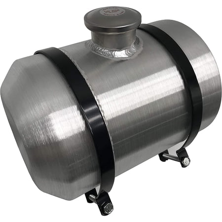 2.5 Gallon 8" x12" Spun Aluminum Gas Tank / Fuel Tank Center Fill 3/8" NPT Outlet For Tractor GoKart