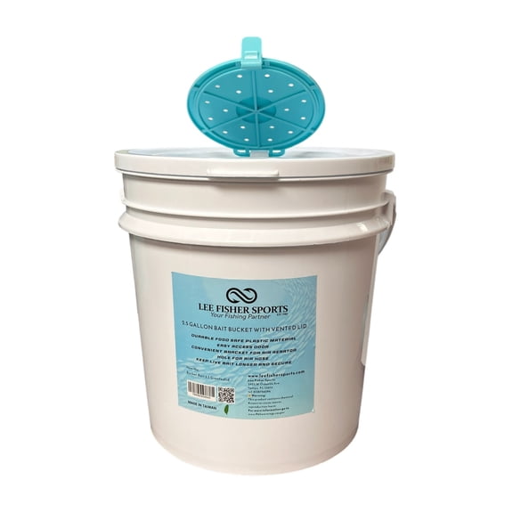 2.5 Gallon Bait Bucket with Vented opening lid