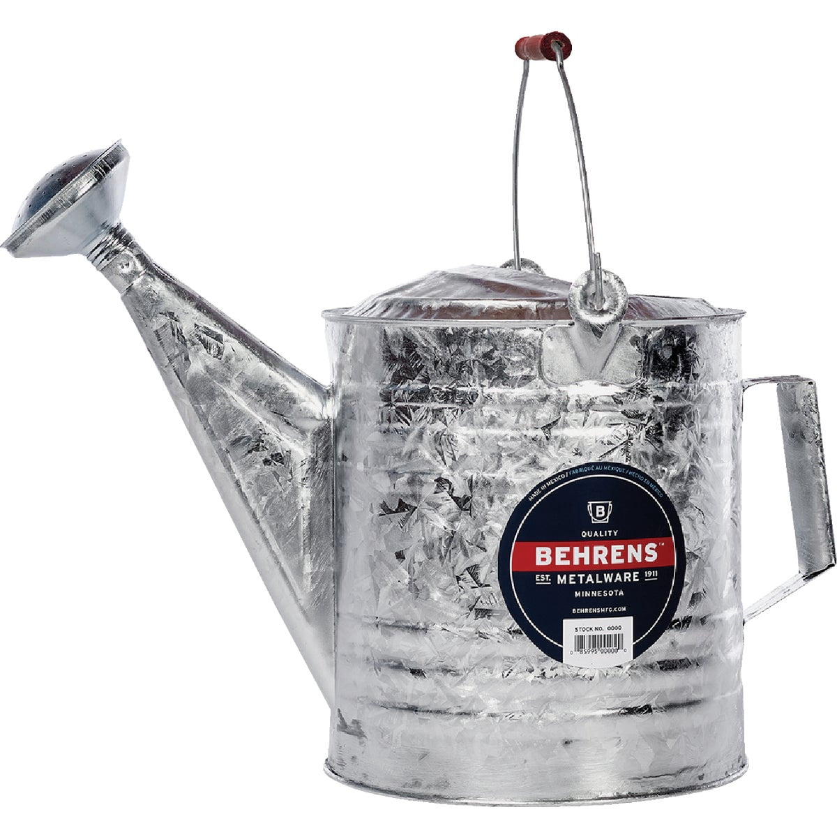 Behrens Galvanized Steel Watering Can Sprinkle Spout - 1 Pc, 10 Qt, Gray — Residential Use, Standard Application