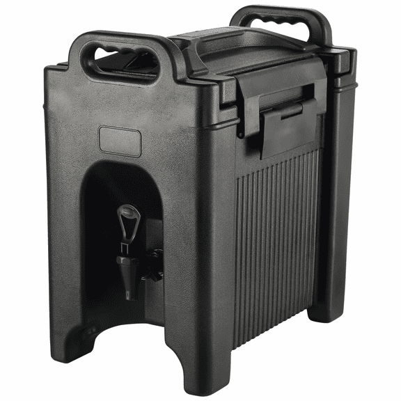 2.5 Gallon Insulated Beverage Dispenser, LDPE Thermal Drink Cooler, Hot & Cold Server with Two-Stage Faucet, for Restaurant, Juice, Coffee, Tea