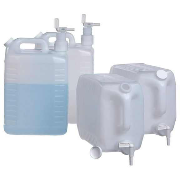 2.5 Gallon Plastic Carboy with Spigot - 4 Pack, BPA-Free HDPE Dispenser for Water, Beverages, Homebrew - Portable & Leakproof Liquid Storage Containers
