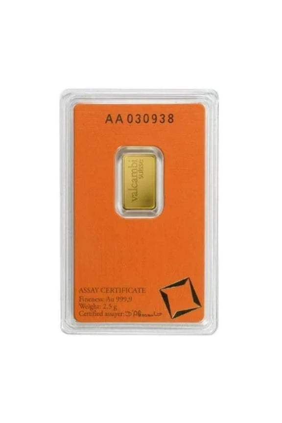 2.5 Gram Valcambi Gold Bar (In Assay)