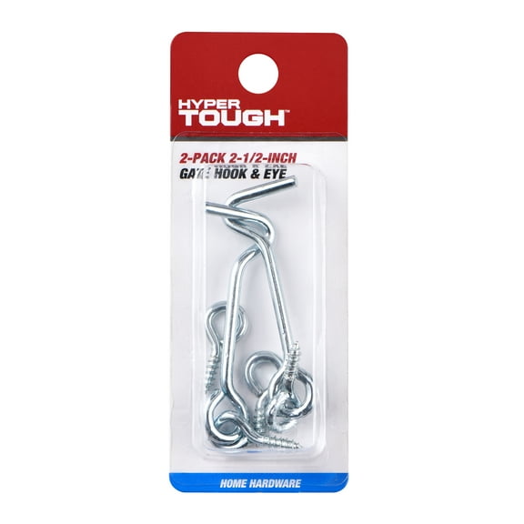 2-1/2 in. Gate Hook and Eye, Zinc Plated, 2 Pack