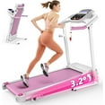 thumbnail image 1 of 2.5 HP Foldable Electric Treadmill Running Machine with 3 Pre-Set Programs 7.4 MPH Max Speed LCD Display for Home Use Walking Treadmill, 1 of 7