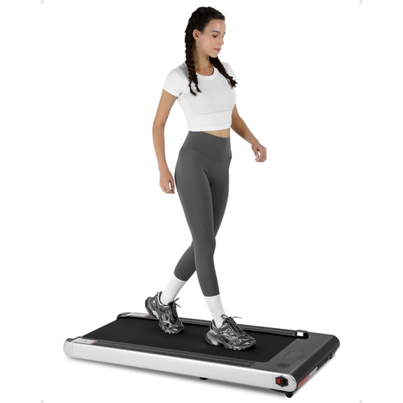 2.5 HP Walking Pad, [0.6-3.8 MPH] [256 LBS] Under Desk Treadmill, [Plug and Play] [Remote & LCD Display] Portable Treadmill Saving Space for Office Home Exercise
