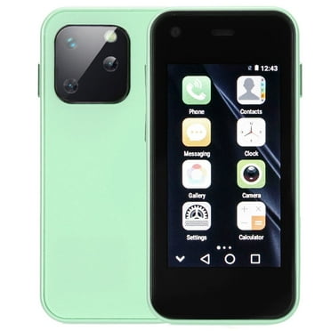 2.5 inch 3G Mini Phone Android 9.0 Smartphone 2GB+16GB Memory Dual SIM with WiFi Hotspot Bluetooth Mp3 Mp4 Pocket Cellphone Small Phone (Green)