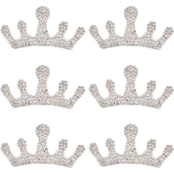 2.5 Inch 6Pcs Stickers Rhinestone Decals Bling Car Decoration Self Adhesive Appliques Shiny Badge Sticker Glitter Automotive Exterior Accessories for Crafts Laptops Decor