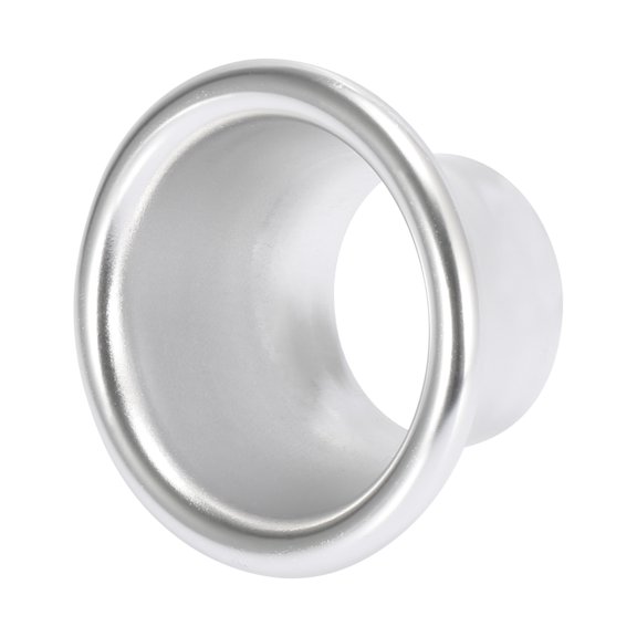 2.5 Inch Auto Bellmouth Velocity Stack Adapter Air Intake Turbo Horn Air Inlet Decorative Cover Silver Tone