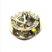 2.5 Inch Big Brass Triangle Pocket Sundial Compass Nautical Home Decor with Engraving Indian Manufacturer