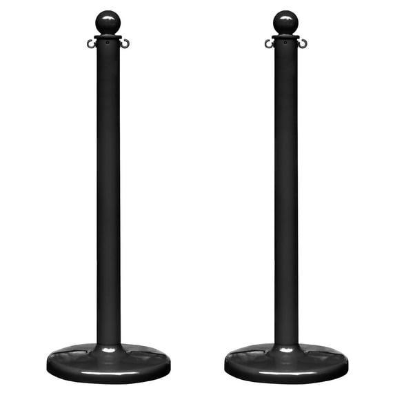 2.5 Inch Black Medium Duty Stanchion (2 Pk)