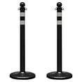 thumbnail image 1 of 2.5 Inch Black Reflective Medium Duty Stanchion (2 Pk), 1 of 9