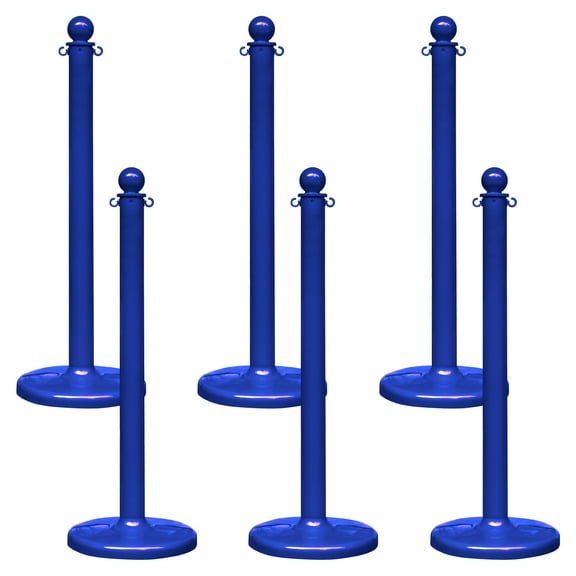 2.5 Inch Blue Medium Duty Stanchion (6 Pk)