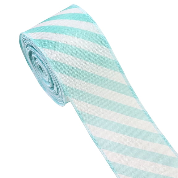 2.5 Inch Blue Plaid Check Burlap Wired Ribbon, Summer Spring Easter Ribbon for Gift Wrapping, Wreath Bows Making, Crafts, Birthday, Baby Shower, Home Decoration, Easter Decor(Blue,5yds)