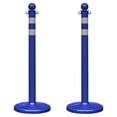 thumbnail image 1 of 2.5 Inch Blue Reflective Medium Duty Stanchion (2 Pk), 1 of 9