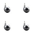 thumbnail image 1 of 2.5 Inch Bright Chrome Metal Ball Caster – 5/16 Inch Threaded Stem – Set of 4, 1 of 2