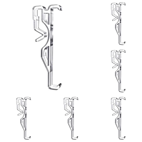 2.5 Inch Clear Plastic Hidden Channel Valance Clips, Horizontal Blind Replacement Clips, Seamless Fasteners for Grooved Valance, Wood and Faux Wood Window Blinds Installation