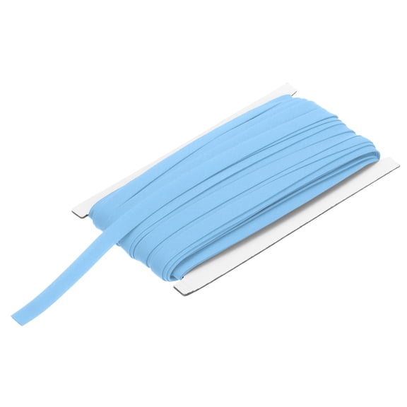 2/5 Inch Double Fold Bias Tape Polyester Continuous Bulk Bias Tape for Sewing,Seaming (Light Blue 25 Yards)