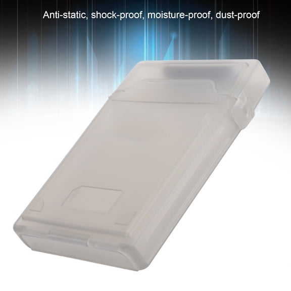 2.5 Inch HDD SSD Storage Case - Gray ABS Hard Drive Protection Box with Anti-Static, Dustproof & Shockproof Design