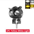 2.5 Inch Motorcycle Headlight LED Spotlight White Yellow Driving Light