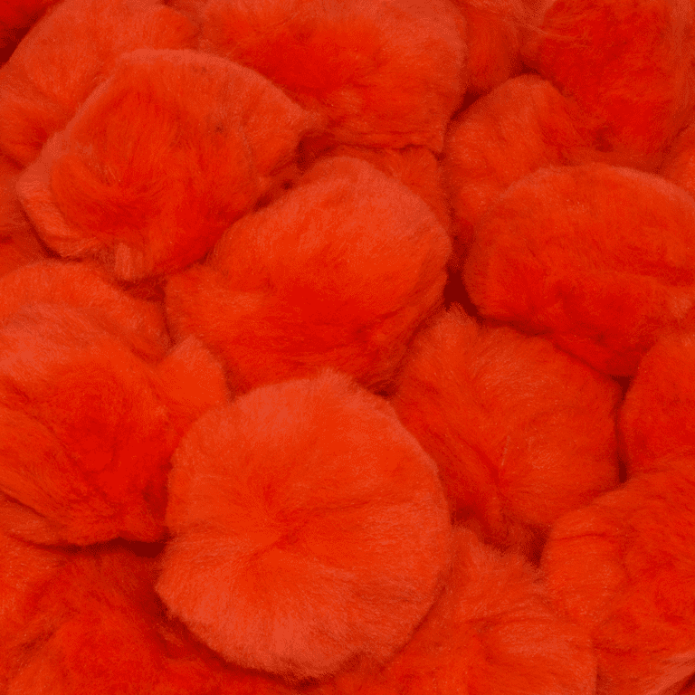 2.5 inch Orange Large Craft Pom Poms 15 Pieces, Size: 3